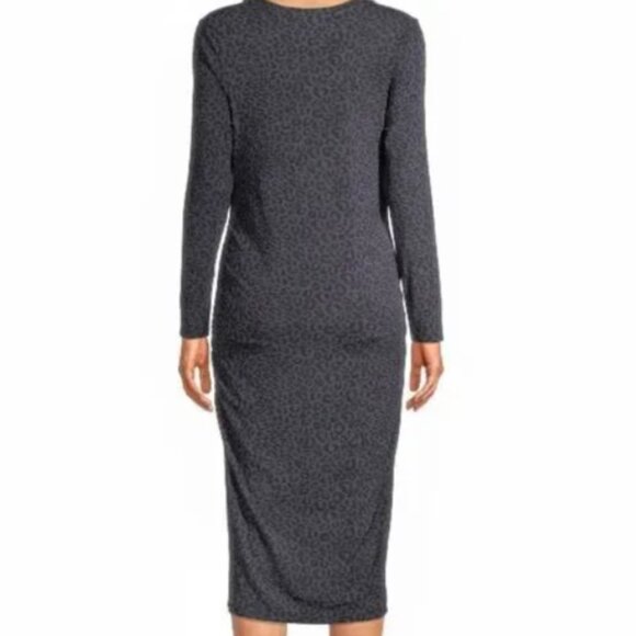 Time & Tru NWT Long Sleeve Maternity Dress Animal Print 680 - Picture 5 of 7
